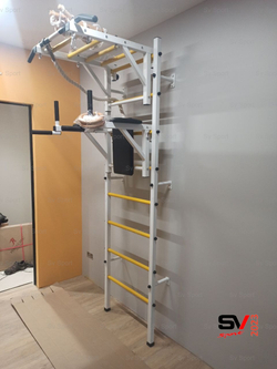 Монтаж шведской стенки Sv Sport в пеноблочные, газоблочные стены