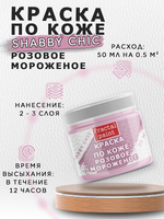 Акриловая краска по коже Shabby Chic «Розовое мороженое»