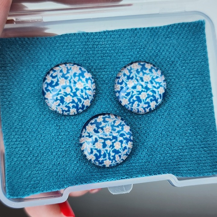 Принт, 16мм, круглый, стеклянный кабошон