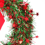 Венок новогодний «Сказочный блеск» 25 см, Зеленый/белый