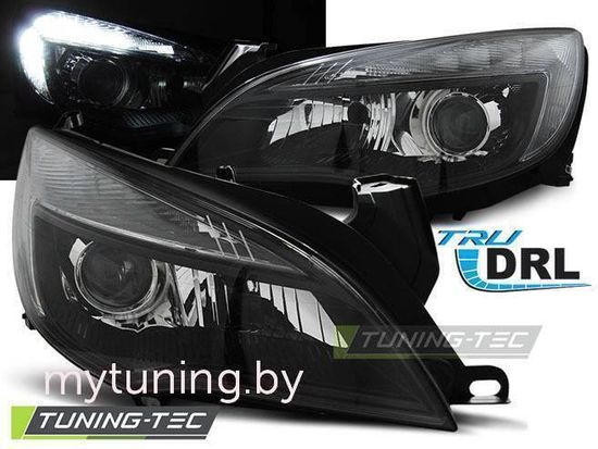 Передние фары BLACK TRU DRL для Opel Astra J