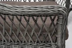 "Дольче" обеденная группа из искусственного ротанга, цвет графит