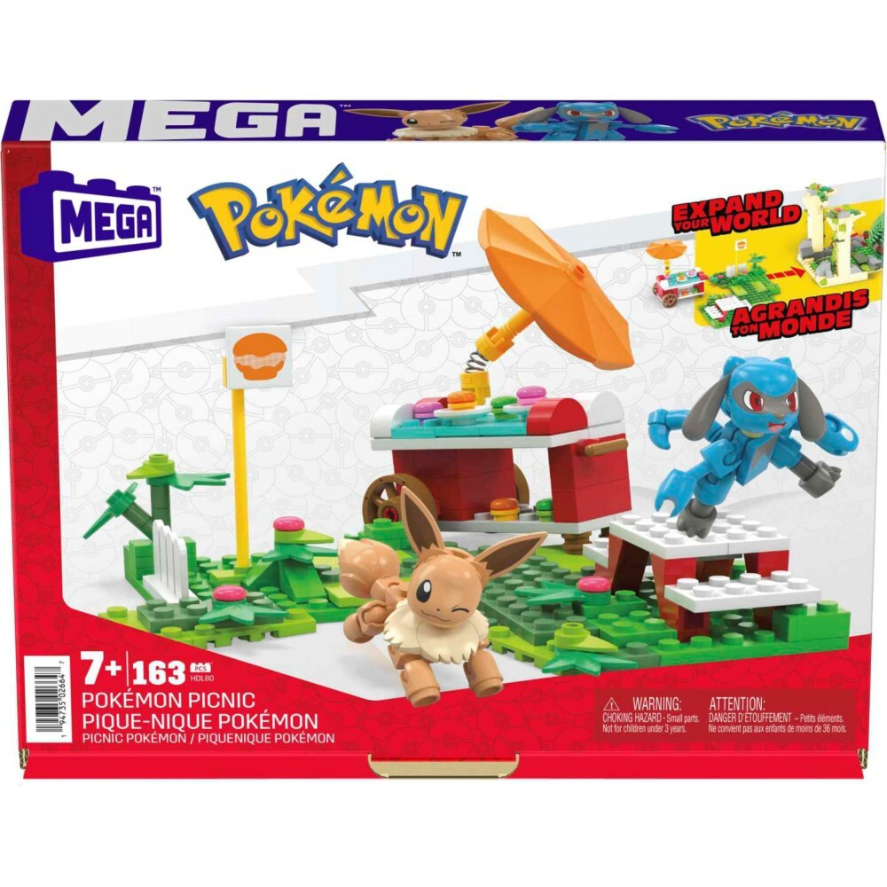 MEGA Pokemon - Пикник покемонов Набор строительных блоков 163 детали. ЛПВП80 / артикул   HDL80  / GTIN 194735026647