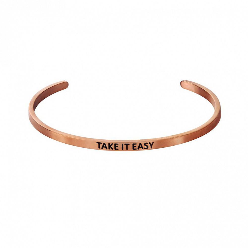 Браслет Take It Easy, розовая позолота