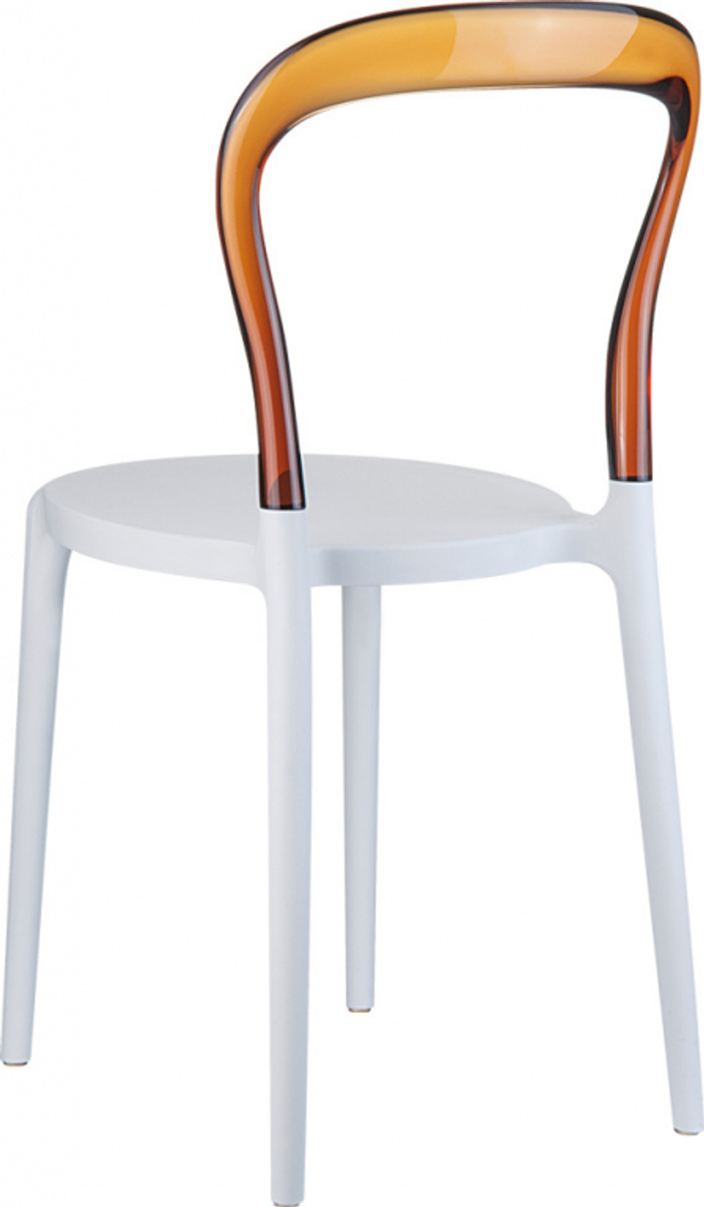 Стул пластиковый Siesta Contract Mr Bobo, белый, янтарный