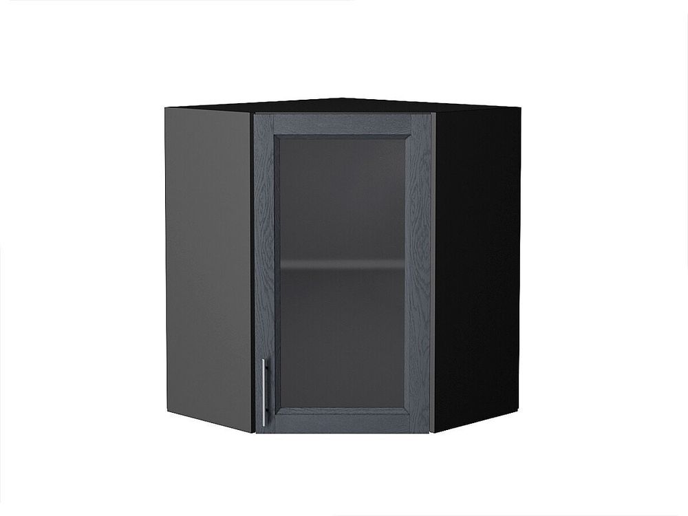 Шкаф верхний угловой остекленный Сканди