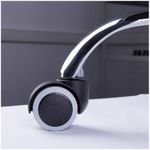 Кресло руководителя Helmi HL-E93 "Fitness", экокожа черная/ткань S бордо, хром, мех. качания "Люкс"