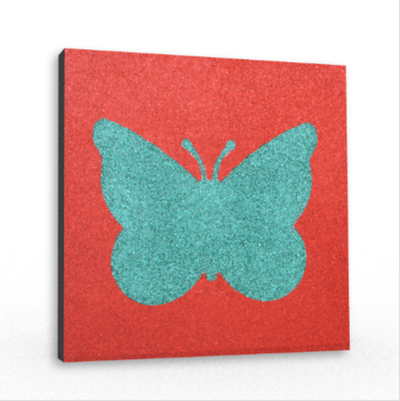 Резиновая плитка с рисунком Бабочка 500х500x40 мм тротуарная