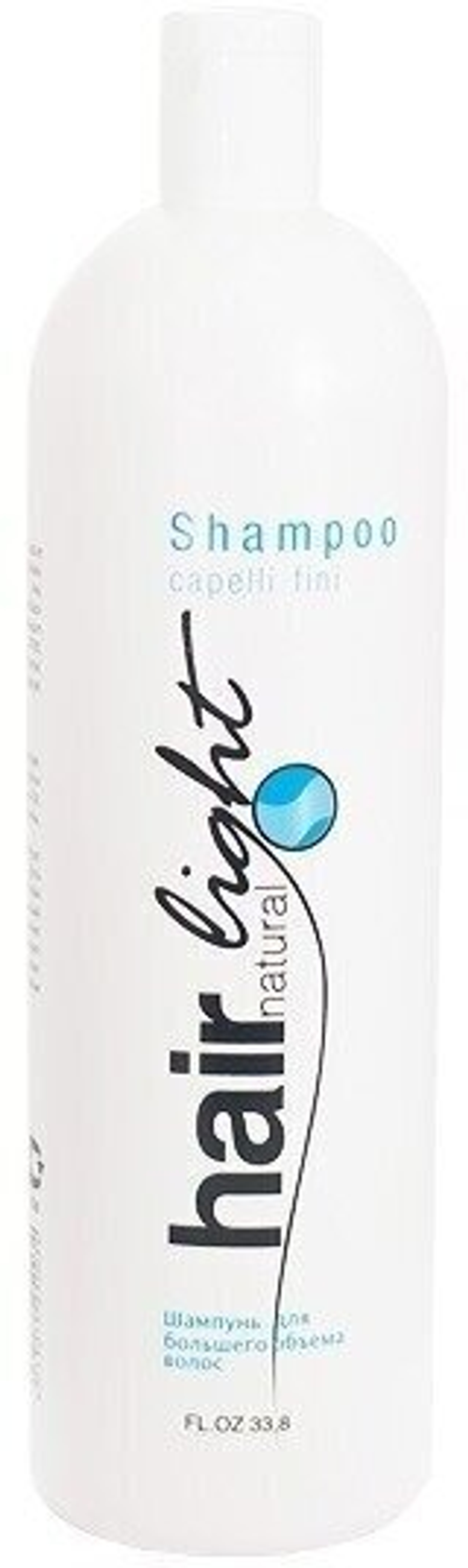 HC HAIR LIGHT Шампунь для большего объема волос 1000мл "Hair Natural Light Shampoo Capelli Fini"