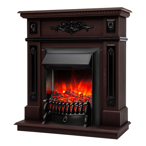 Каминокомплект Real Flame Lilian DN с очагом Fobos Lux Black (без пульта)