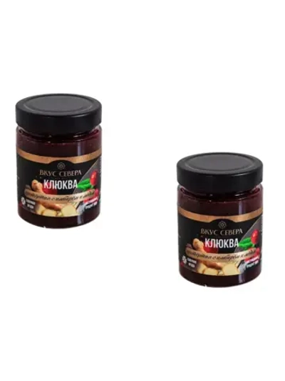 Клюква протертая с имбирем и медом 300 гр