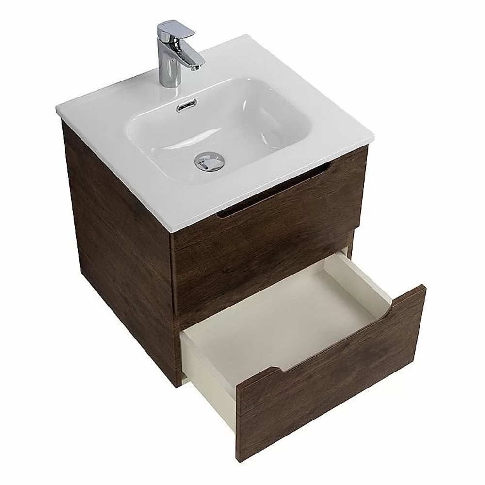 Тумба с раковиной BelBagno ETNA-500-2C-SO-RW Rovere Moro