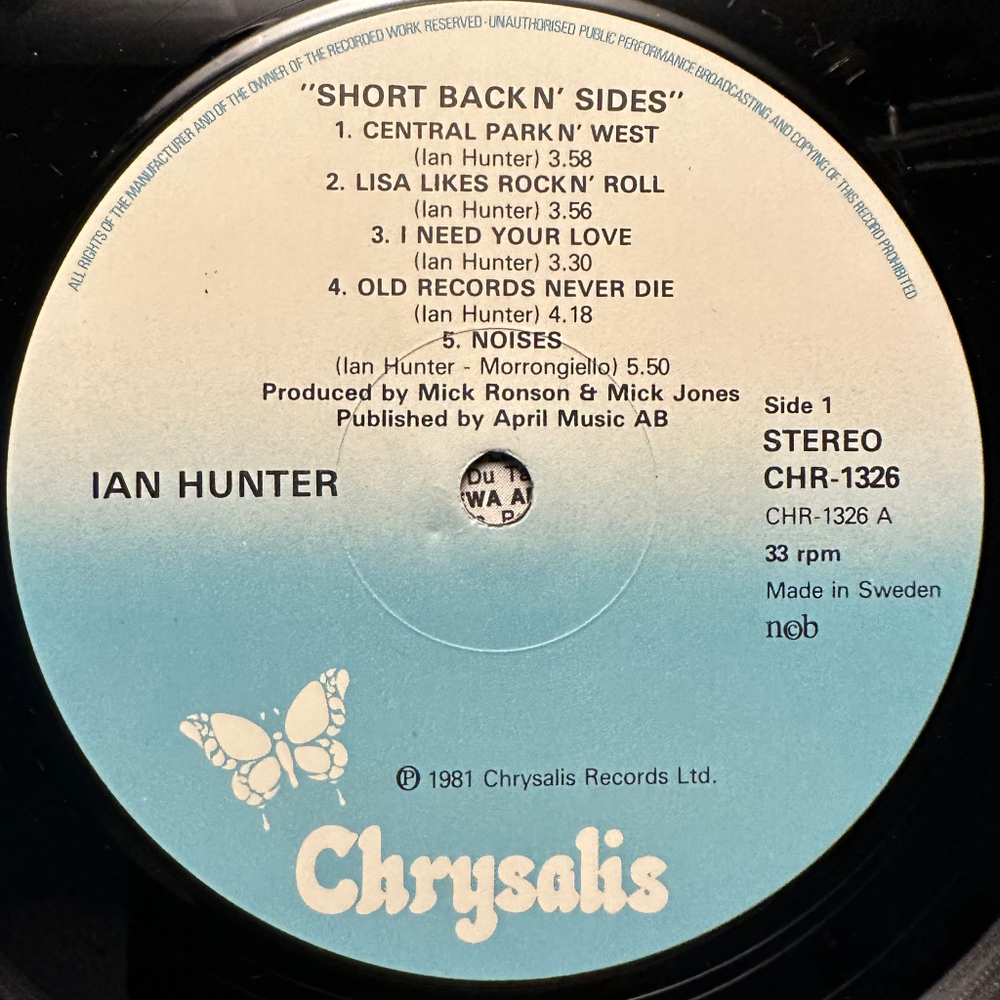 Ian Hunter - Short Back N' Sides (Швеция 1981г.)