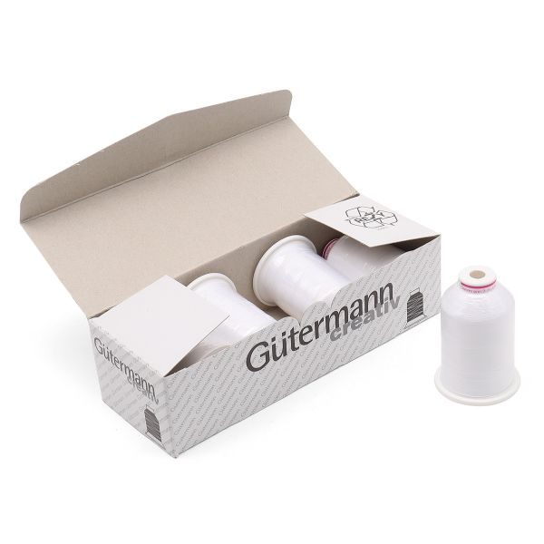 Нить текстурированная Gutermann Bulky-Lock 80 (1000 метров), 5 кат. | _800 белый (Arta 001)