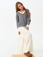 Джемпер для девочки 954 синий-молочный