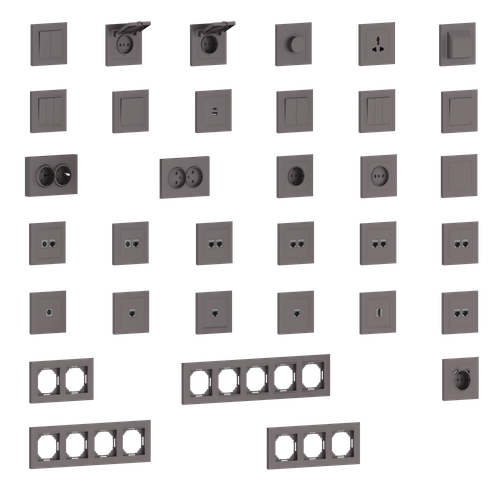 Рамка 1-я, Wave мокко, серия A07
