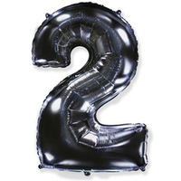Цифра 2 черный 40" в упаковке Fm