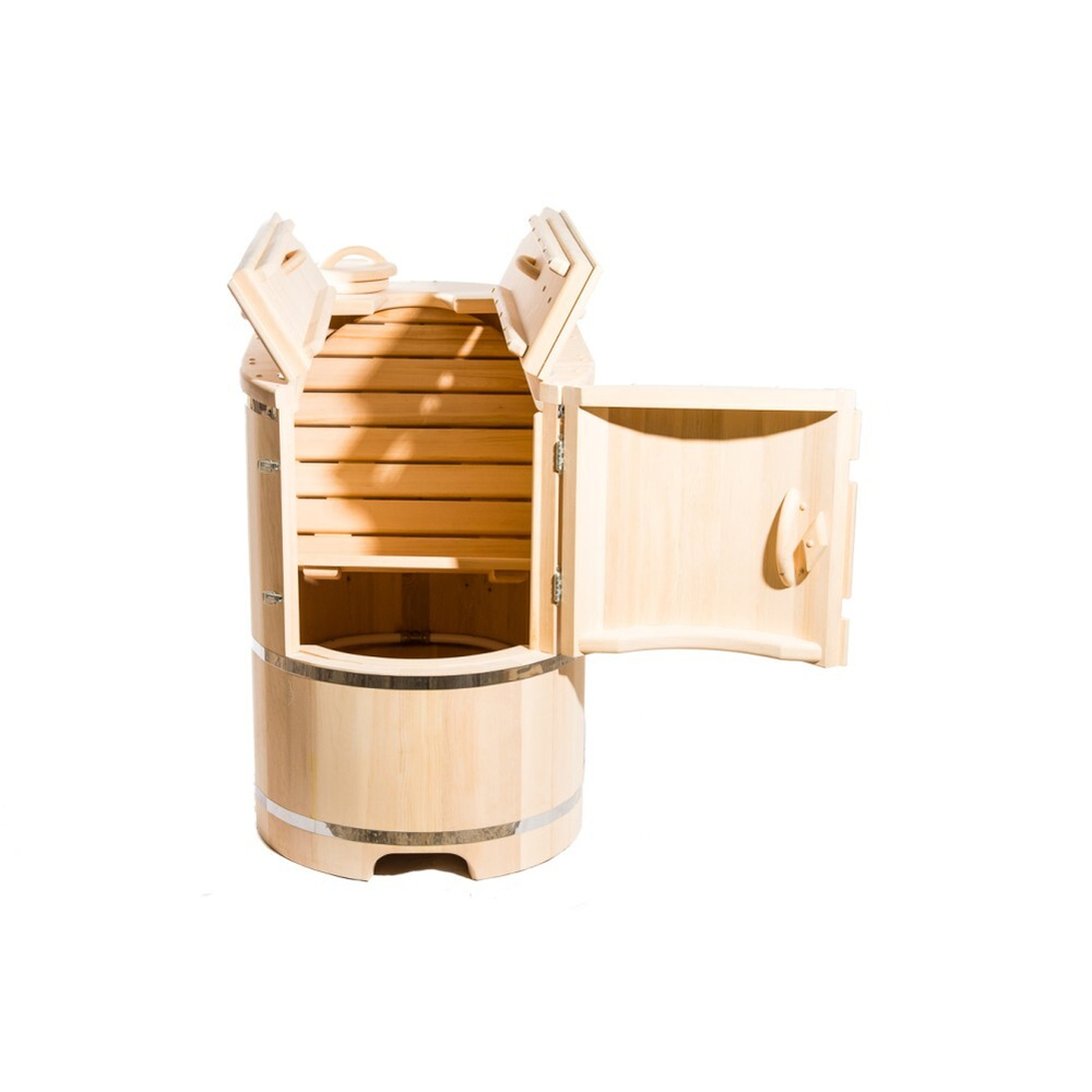 Фитобочка полулежачая НКЗ PREMIUM ЛЮКС из кедра, 115x78x140 см / 40 мм