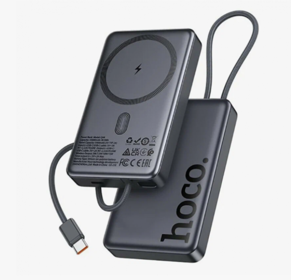 Портативный акк. HOCO Q44 Origen PD20W (10000mAh) Metal gray