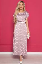 Платье "Кейтлин" (пыльная роза/горох) П8639 LT Collection