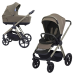 Детская коляска 3 в 1 Espiro Miloo 2025 и автокресло Pi Begie 209 charming touch / Бежевый (Beige 109)