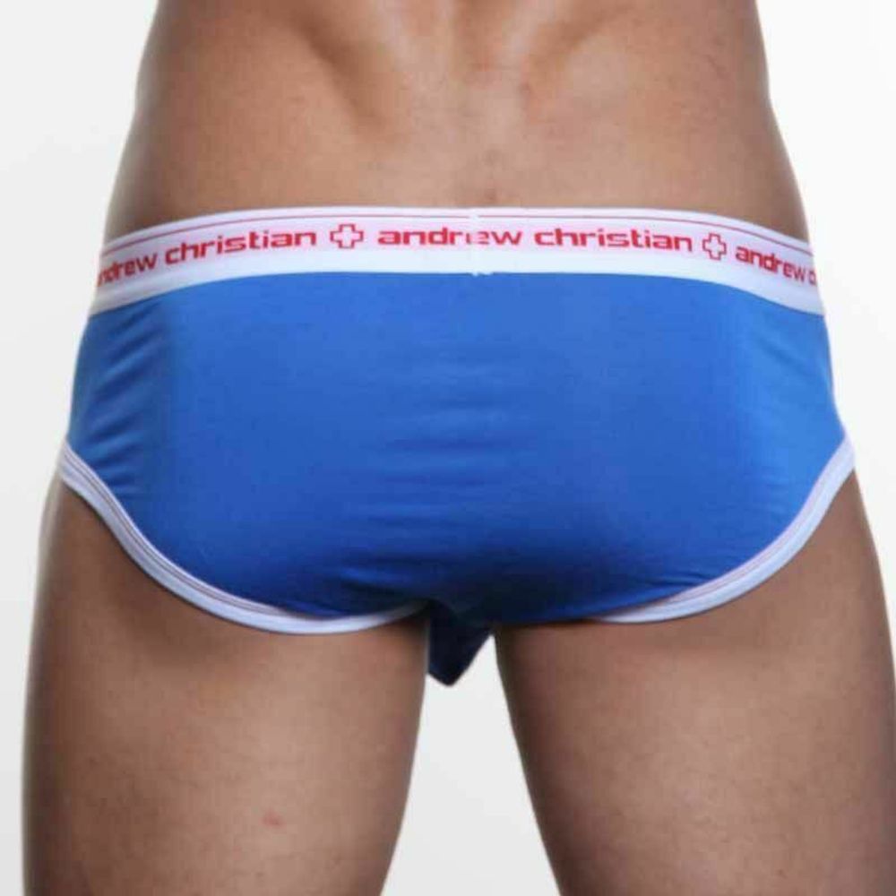 Мужские трусы брифы Andrew Christian Blue Almost Naked Sports Brief