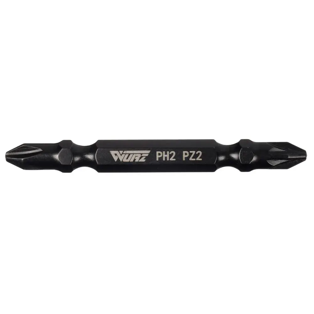 Бита PH2/PZ2 x 65мм S3 3шт. двусторонняя намагниченная WURZ 2620-3