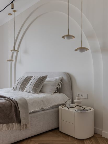 Тумба прикроватная Lagom 2 ящика ширина 60 см (молочный)