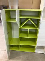 Шкаф-стеллаж Домик МДФ лайм/белый