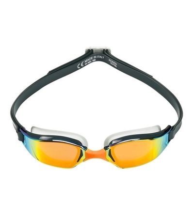 Очки для плавания Phelps XCEED Titanium Mirror оранжевые зеркальные линзы