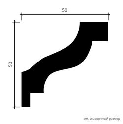 Карниз пенополиуретан, 2000x50x50 мм