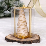 Свеча новогодняя «Пушистая елочка» 7*7*12см, Золото