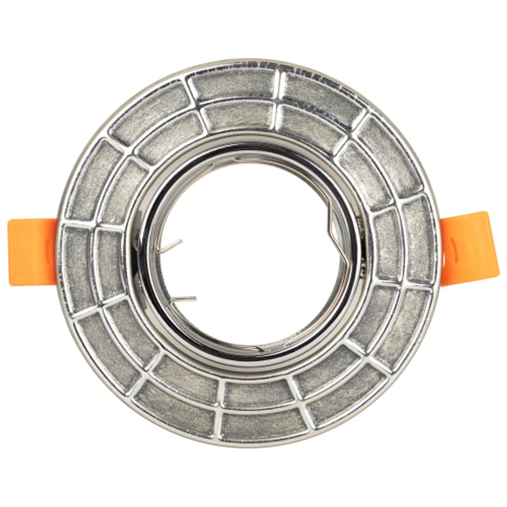 ST7A CH/SS Светильник ЭРА штампованный поворотный MR16,12V/220V, 50W сатин серебро/хром