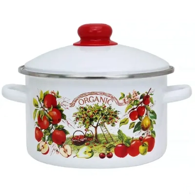 Кастрюля эмалированная 4л с «Organic» 01-Б1614/4