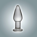 Коническая анальная втулка из стекла - 11 см. (Цвет: прозрачный)