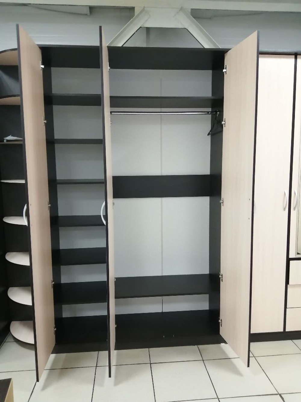 Шкаф комбинированный Дуэт Люкс без зеркала венге/дуб млечный