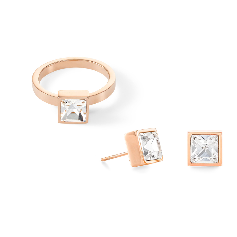 Кольцо Coeur de Lion Brilliant Square Rose Gold 0500/40-1822 54