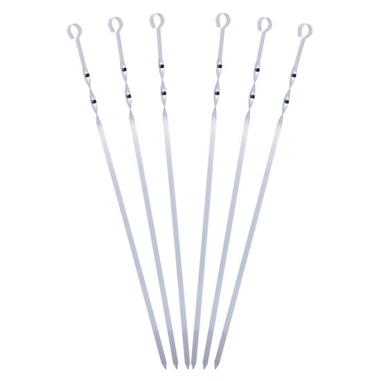 Шампуры 6 шт. из хромированной стали 60 см. СКАУТ 0713 в блистере