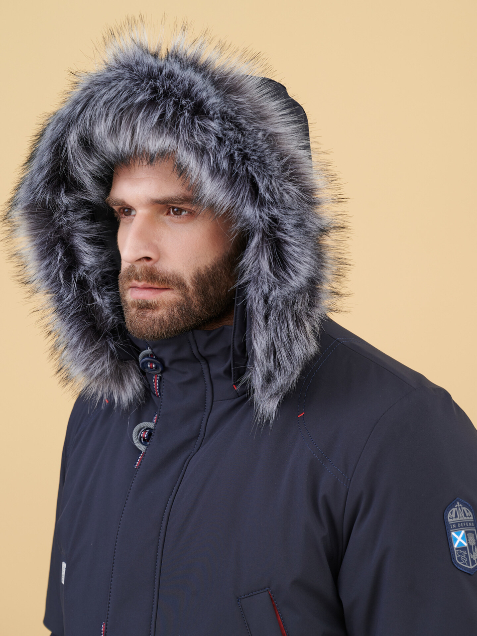 Зимняя парка SIZE+ из технологичной мембранной ткани с капюшоном