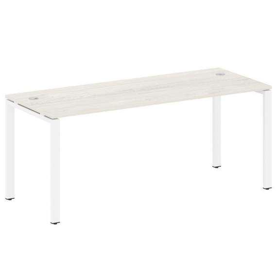 Metal System Стол письменный на П-образном м/к БП.СП-5 Дуб Наварра/Металл Белый 1800*720*750