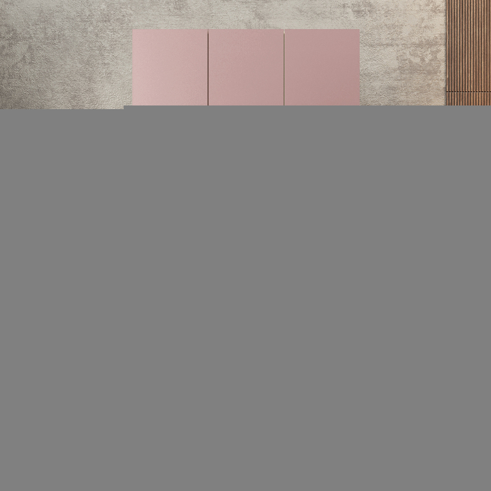 Шкаф Агератум МДФ двухсекционный с антресолью и стеллажом Лайн бохо (0,27) А10017 матовая - Дуб Сонома 3025  170*50*220