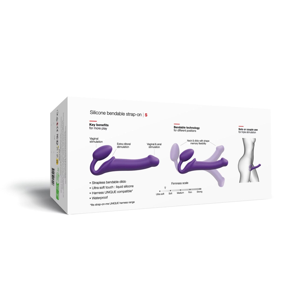 Гибкий страпон Strap-on-me Semi-Realiste, фиолетовый, S