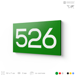 Номер на дверь 526, табличка на дверь для офиса, квартиры, кабинета, аудитории, склада, зеленая 120х70 мм, Айдентика Технолоджи