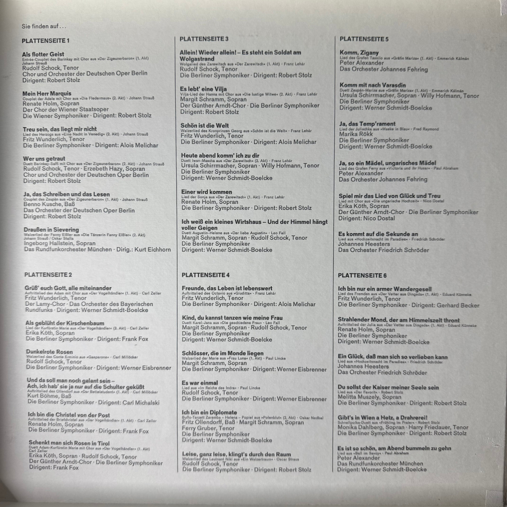 Сборник - Ewig Junge Operette - Вечно молодая оперетта 3LP (Германия)