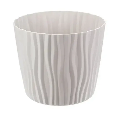 Кашпо ВОЛНА D200мм 4л с вкладышем Кремовый