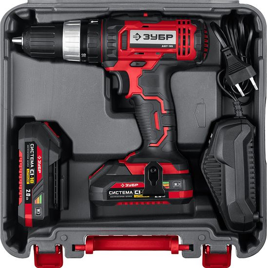 Аккумуляторная дрель-шуруповерт ЗУБР ДШЛ-185-22