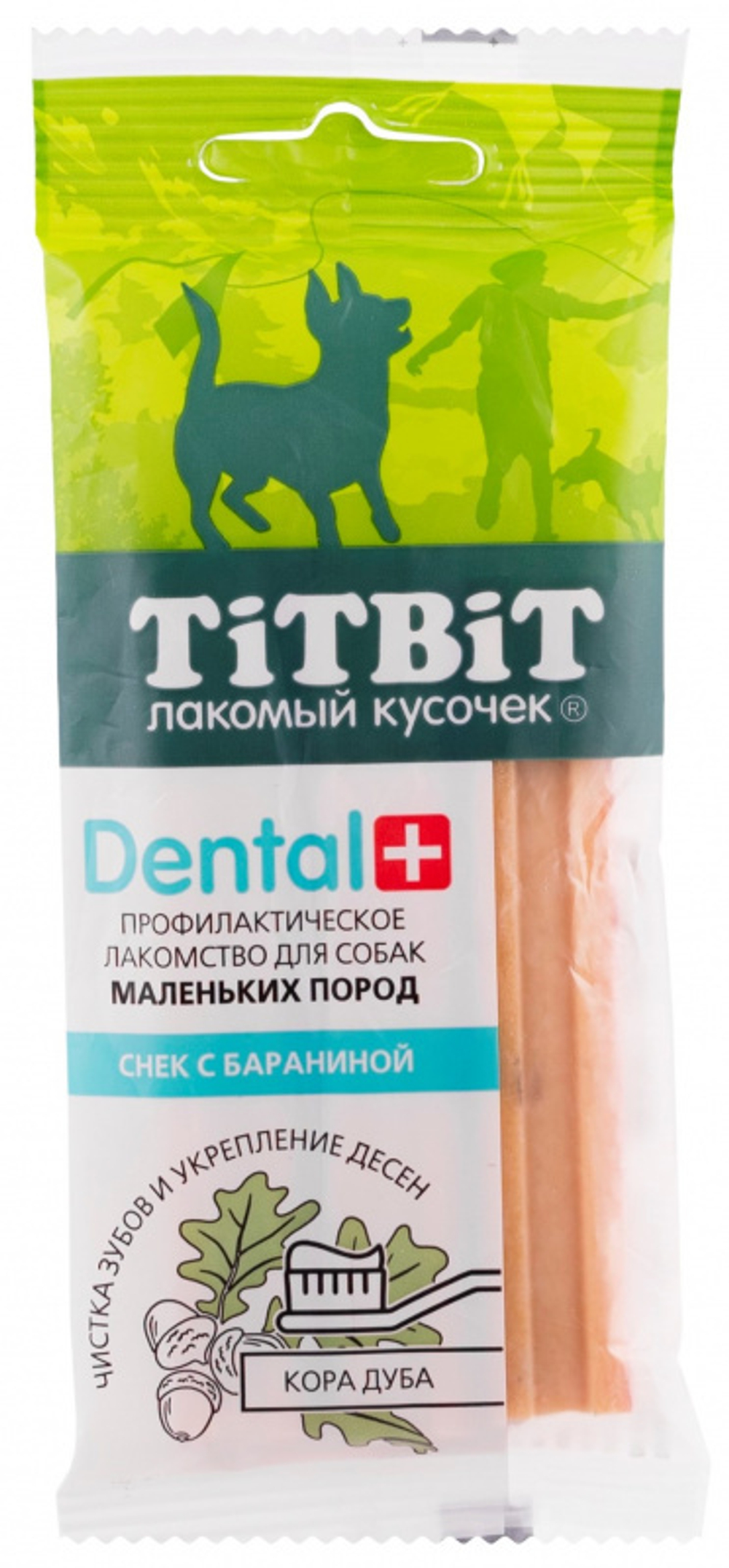 TitBit Снек Дентал+ с бараниной и корой дуба для собак маленьких пород 50 гр.