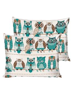 Постельное белье  полисатин Simple House "Owl" евро  Наволочка 50x70 см 2 шт  Простынь  240x215 см  Пододеяльник 200x215 см