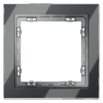 Рамка стеклянная VOLTUM S70 на 1 пост, (графит, стекло)