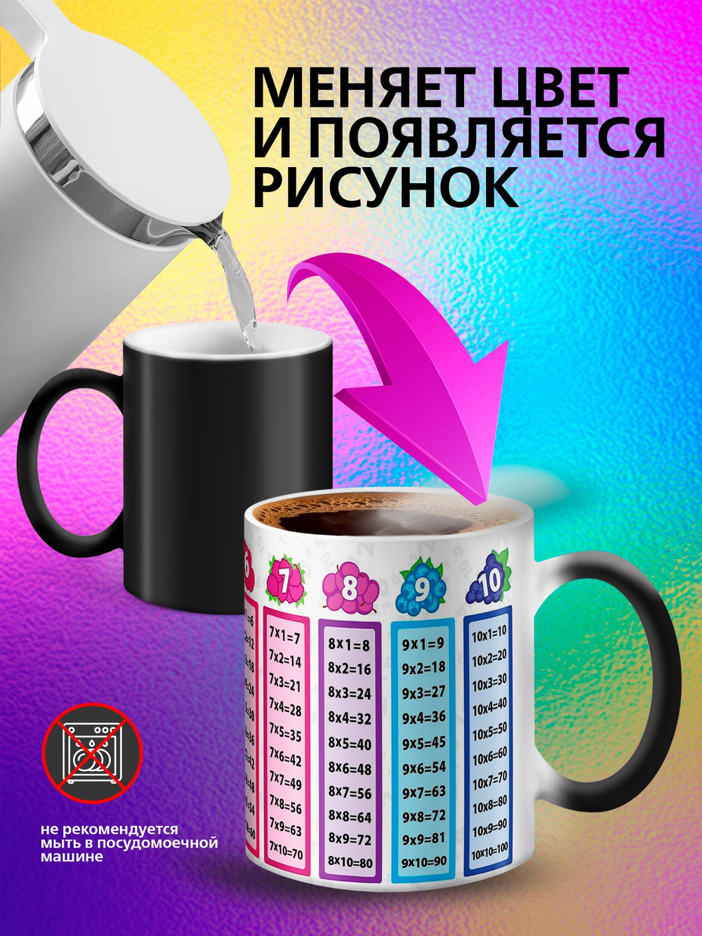 Кружка хамелеон детская "Ледниковый период белка и орех"
